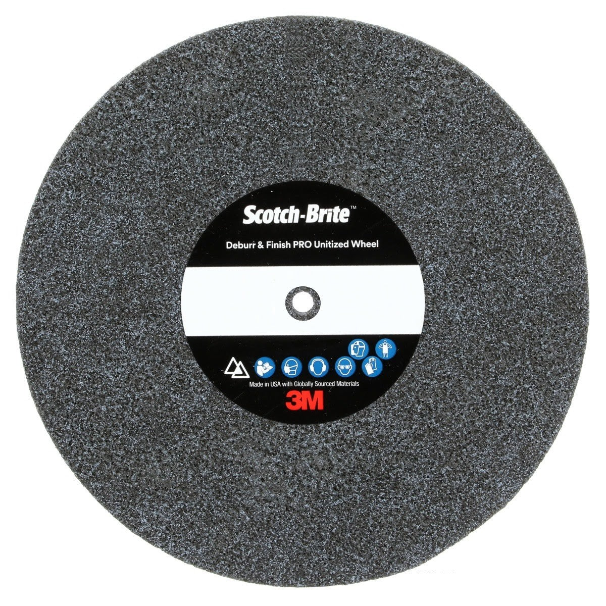 3M DP-UW Scotch-Brite Deburr & Finish PRO Unitized Wheel, 6C Medium+, 5 in x 1/4 in x 1/4 in (7010329876) (10 Pack)