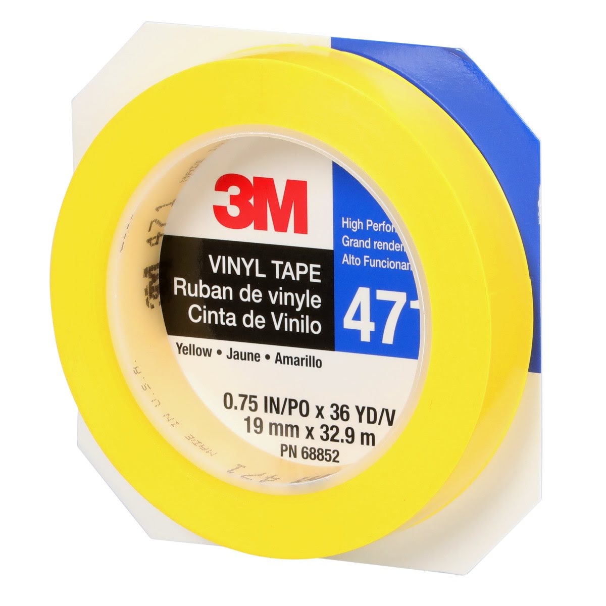 3M 471 Vinyl Tape, Yellow, 3/4 in x 36 yd, 5.2 mil (7010334520) (48 Pack) - 4