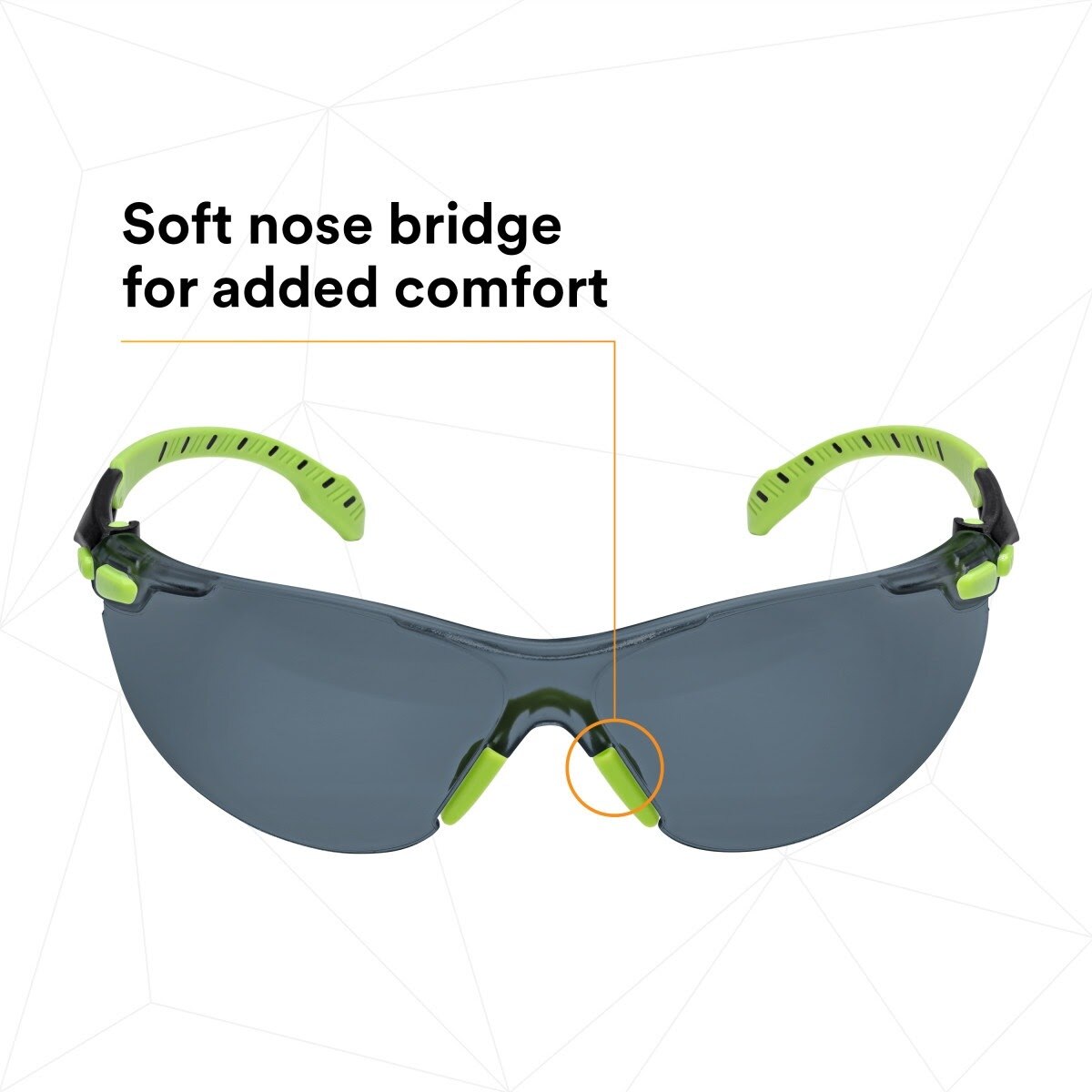 3M S1202SGAF-KT Solus 1000-Series Foam Strap, Green/Black, Grey Scotchgard Anti-fog Lens (7010341346) (20 Pack) - 6