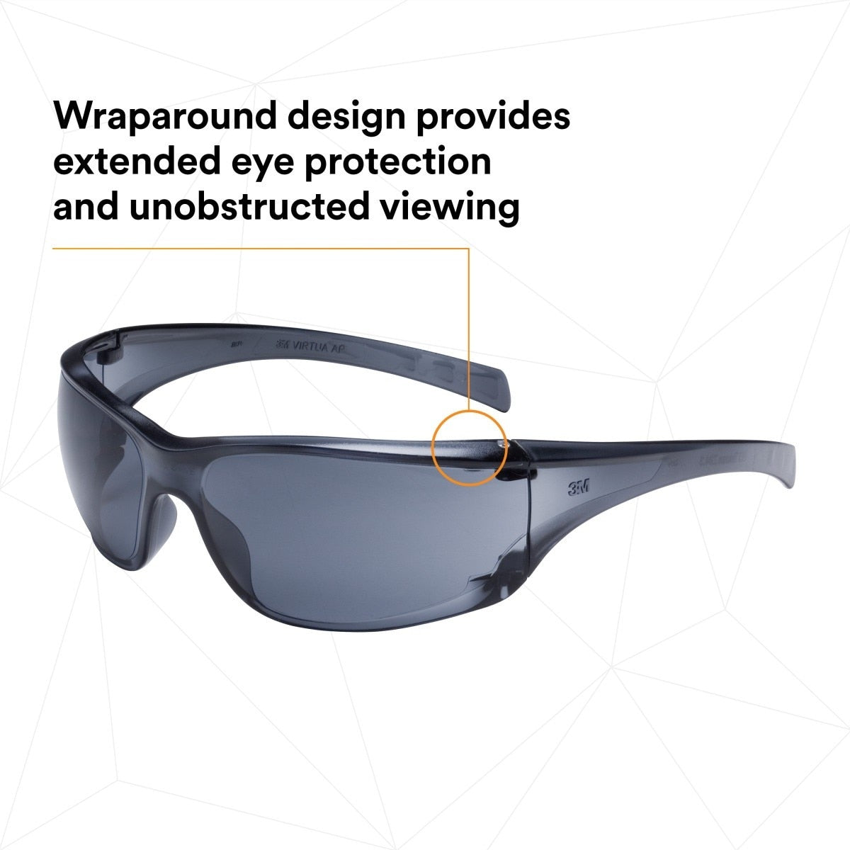 3M 11848-00000-20 Virtua AP Safety Glasses, Anti-Fog Anti-Scratch, Gray Lens, Gray Frame (7010342193) (1 Pair) (20 Pack) - 3