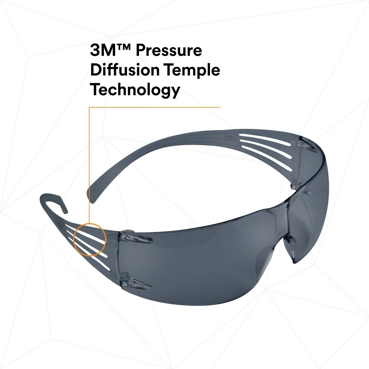 3M SF302AF SecureFit Safety Glasses, Gray Lens (7010342616) (20 Pack) - 4