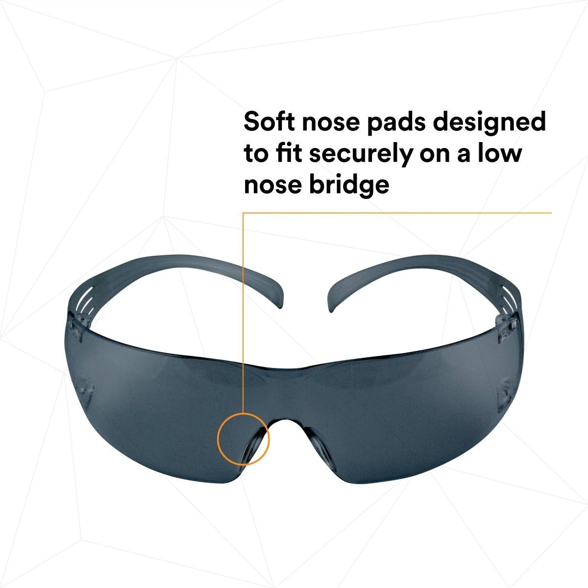 3M SF302AF SecureFit Safety Glasses, Gray Lens (7010342616) (20 Pack) - 7