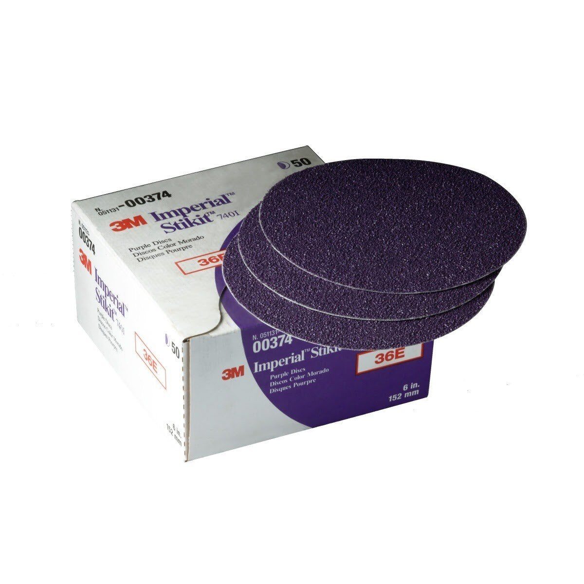 3M 00374 Imperial Stikit Disc, 6 in, 36E (7010359431) (200 Pack) - 2