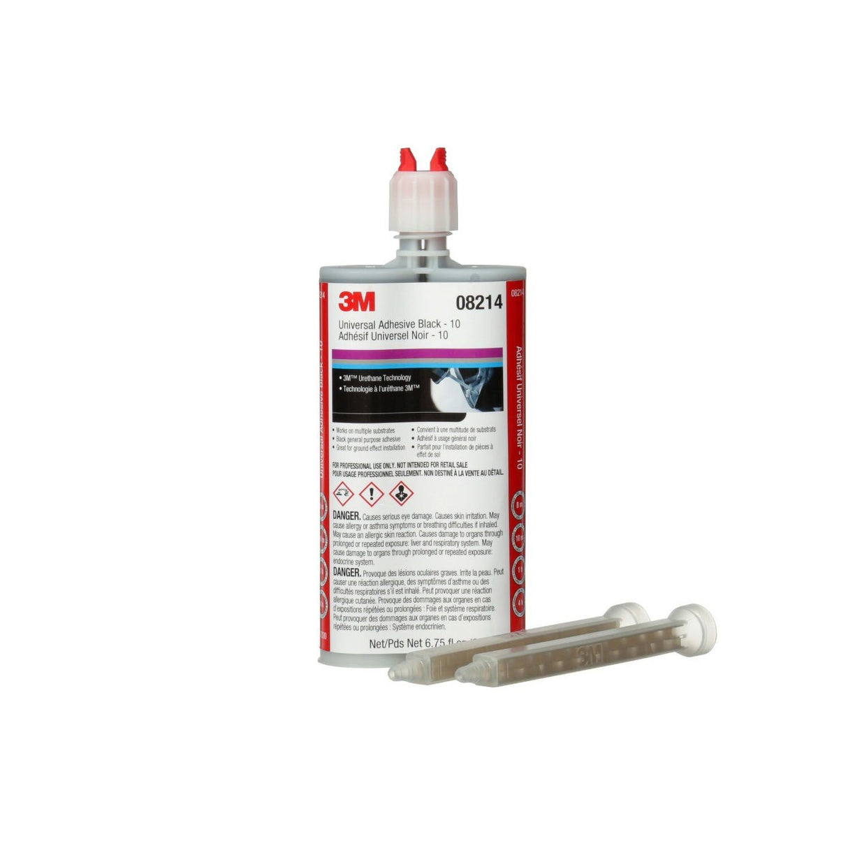 3M Universal Adhesive Black-3 Two-Part Urethane High Viscosity Gap Filling 200 mL Cartridge (08223) (7010364210) (6 Pack) - 6