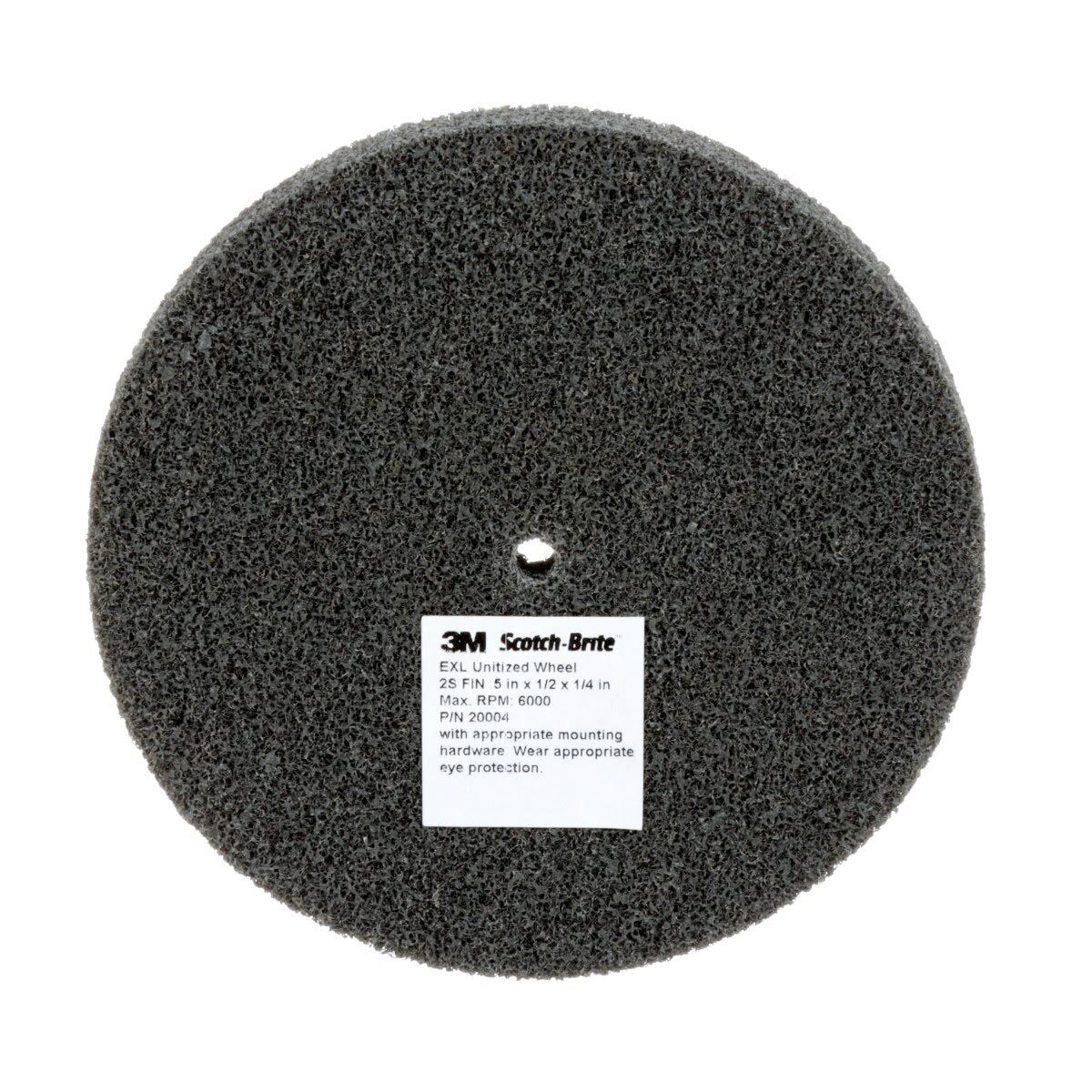 3M XL-UW Scotch-Brite EXL Unitized Wheel, 2S Fine, SiC, Gray, 5 in x 1/4 in x 1/2 in, 6000 RPM (7010365356) (20 Pack)