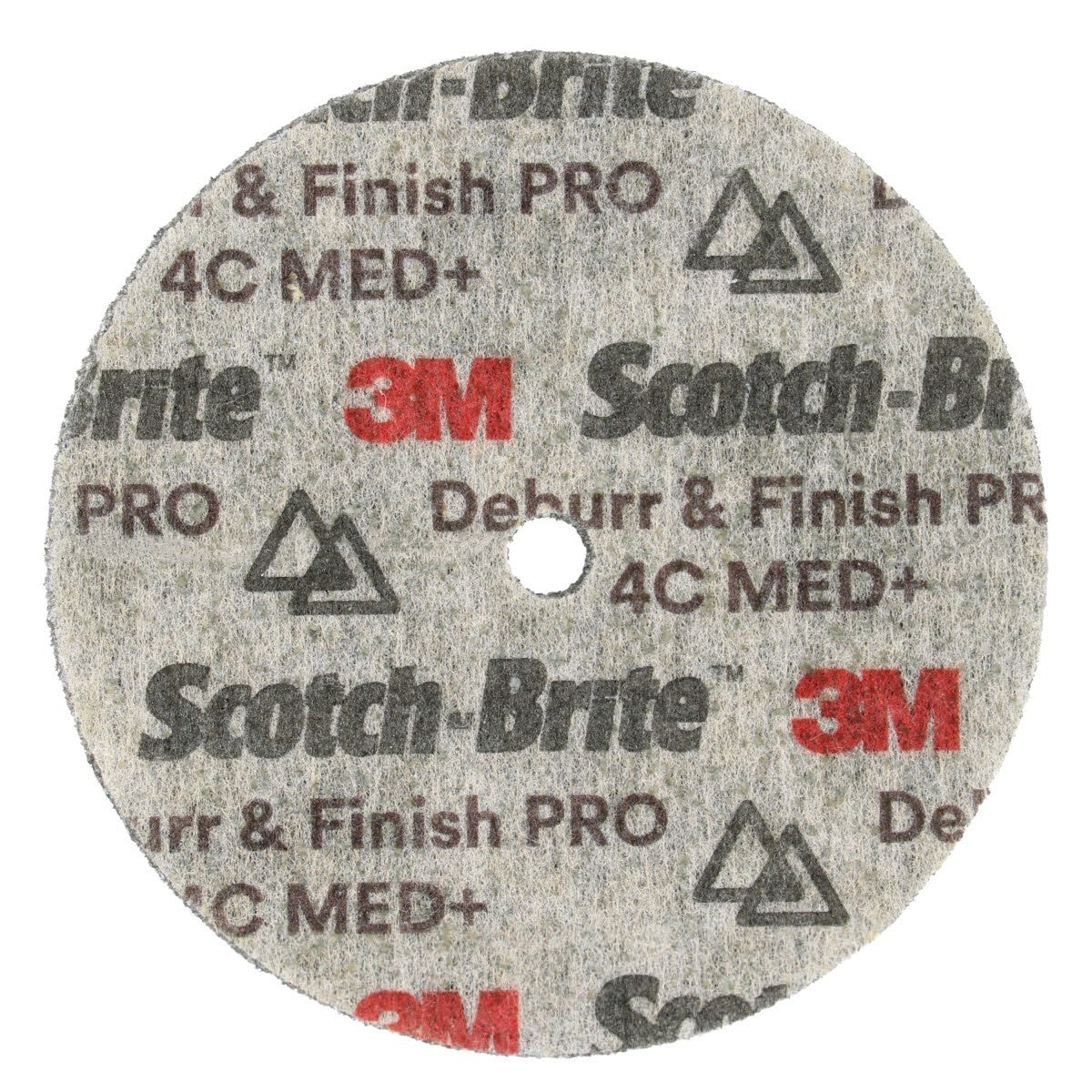 3M DP-UW Scotch-Brite Deburr & Finish PRO Unitized Wheel, 4C Medium+, 3 in x 1/4 in x 1/4 in (7010365693) (40 Pack) - 3