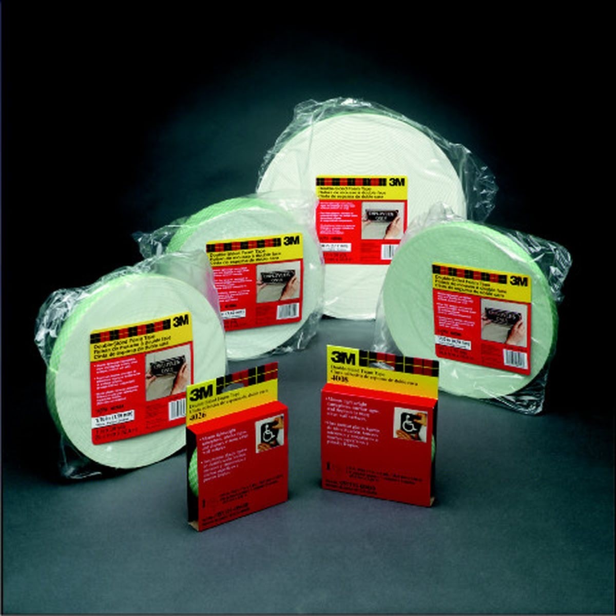 3M 4004 Double Coated Urethane Foam Tape, Off White, 1/4 in x 18 yd, 250 mil (7010369073) (36 Pack) - 2