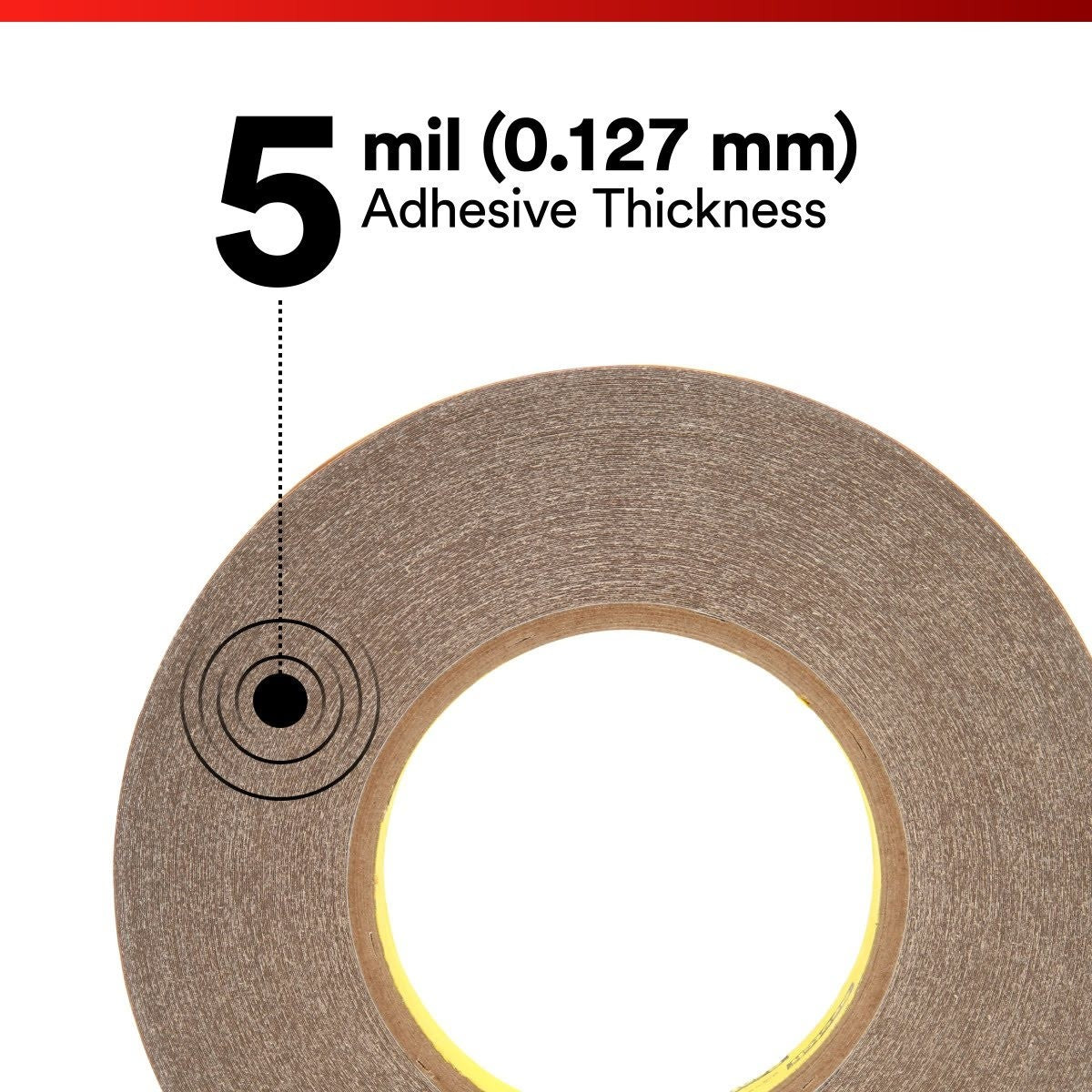3M 9485PC Adhesive Transfer Tape, Clear, 1 1/4 in x 60 yd, 5 mil (7010373729) (12 Pack) - 3