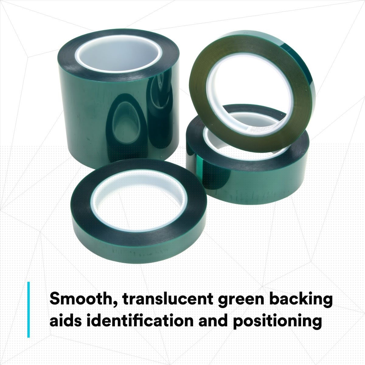 3M 8992 Polyester Tape, Green, 3.2 mil, 4 in x 72 yd (7010374930) (8 Pack) - 5