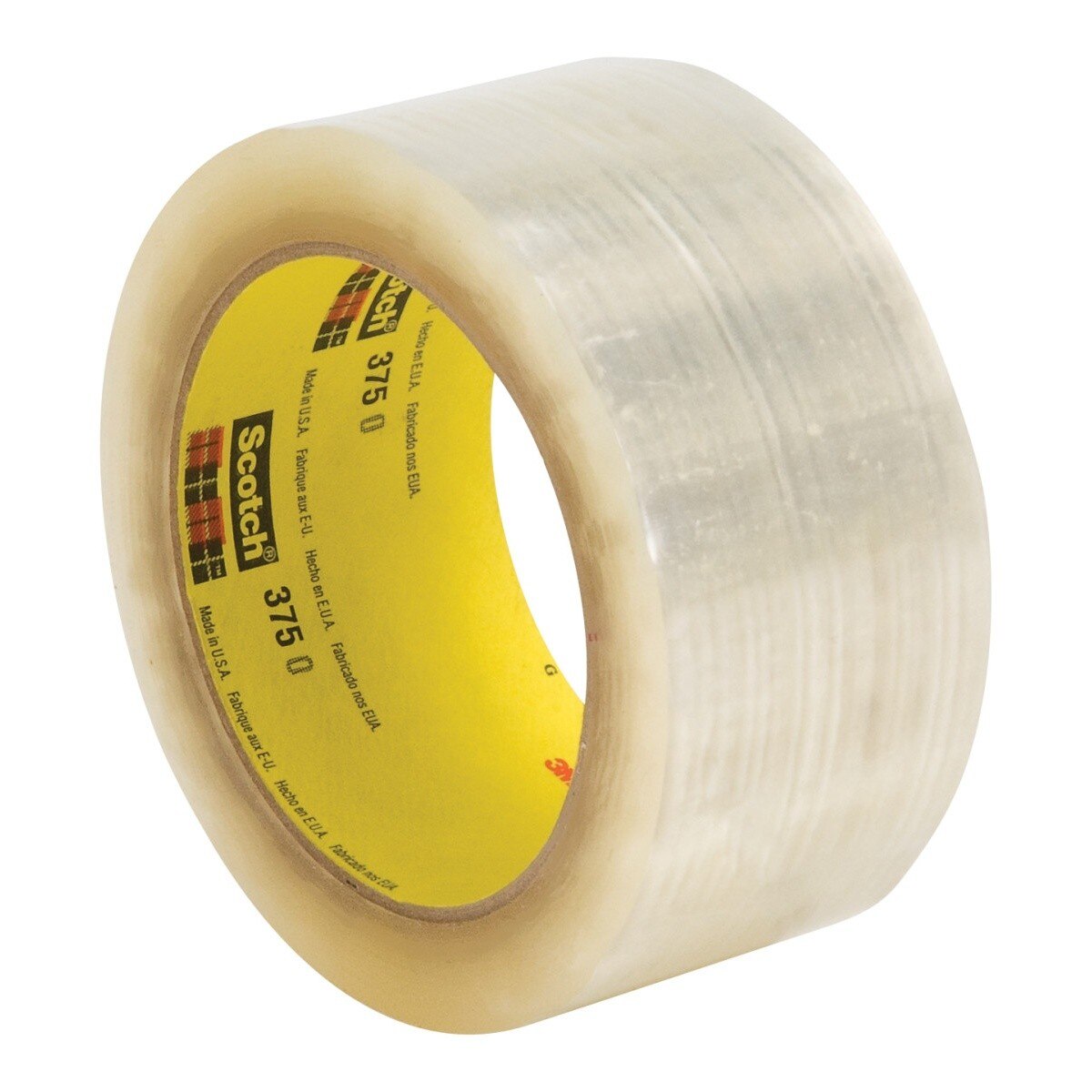 3M 68765-5 Scotch High Performance Box Sealing 375 Tape Clear, 72mm x 50m (7010374961) - 5
