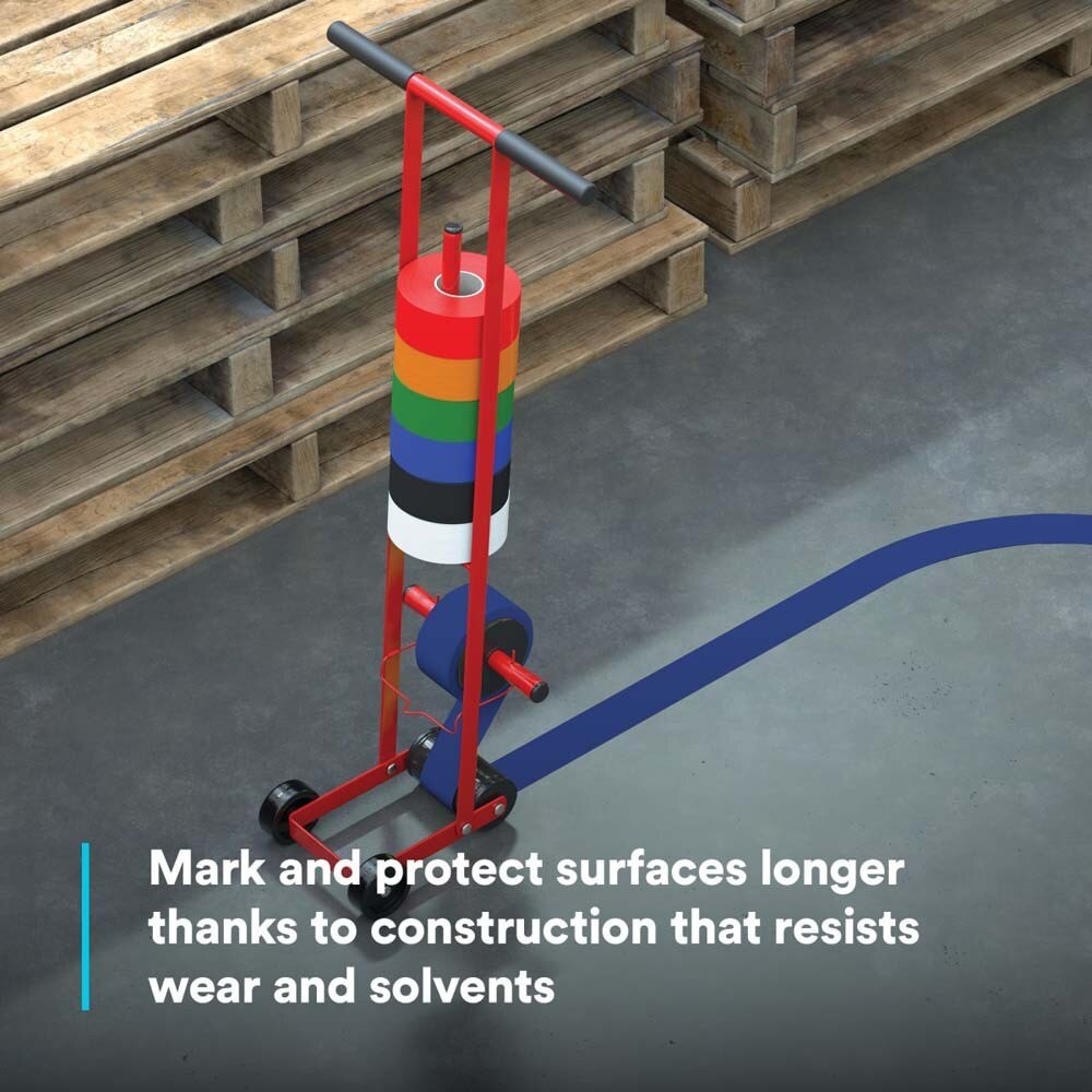 3M 7010375087 Vinyl Tape 471, Blue, Paint Alternative for Floor Marking, Social Distancing, Color Coding, Safety Marking - 7