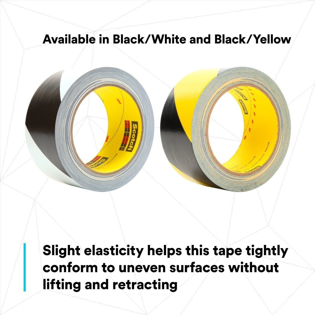 3M Scotch Safety Stripe Vinyl Tape, Black White, 2 in x 36 yd, 5.4 mil (5700) (7010375513) (24 Pack) - 6