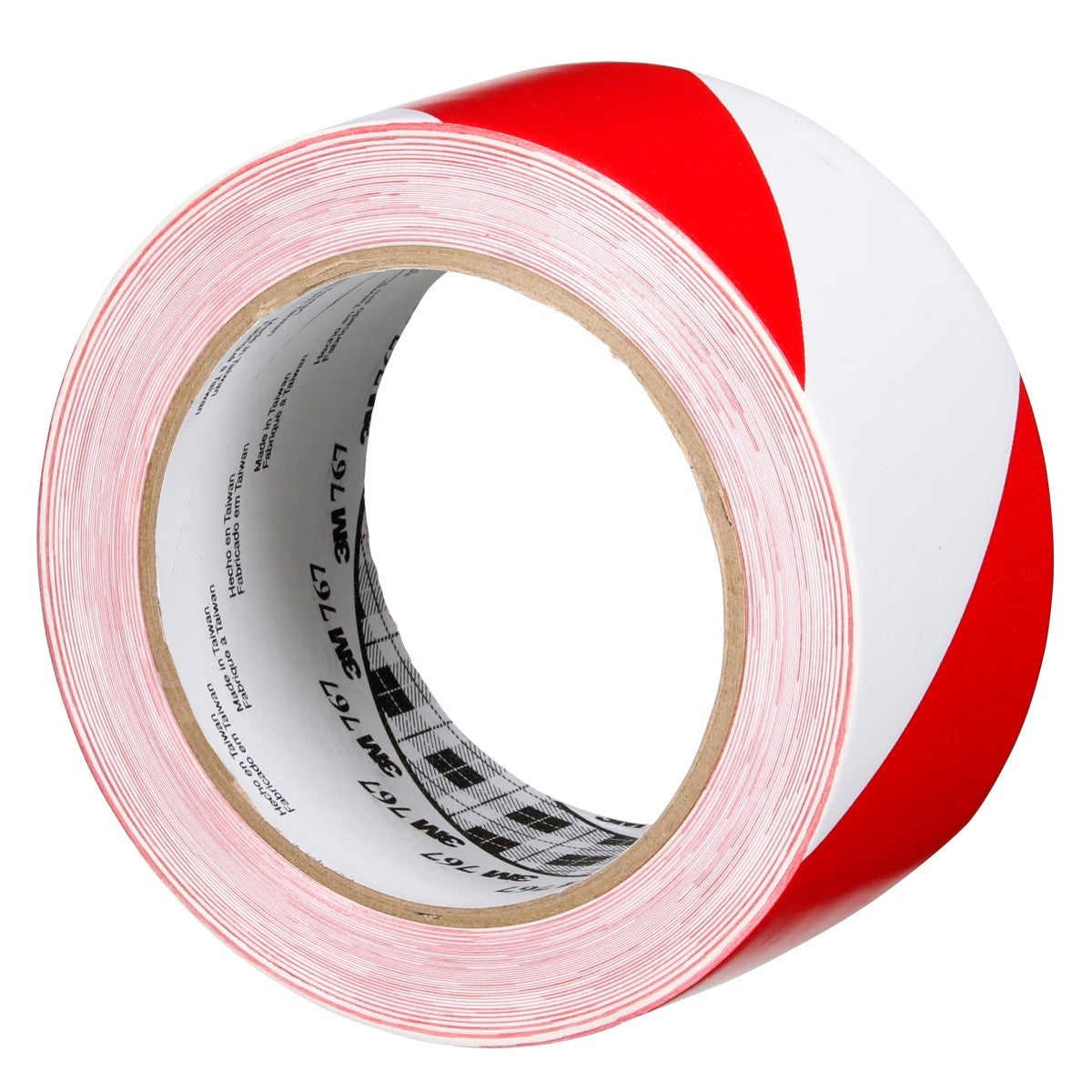 3M Safety Stripe Vinyl Tape, Red White, 2 in x 36 yd, 5 mil (767) (7010375766) (12 Pack) - 5