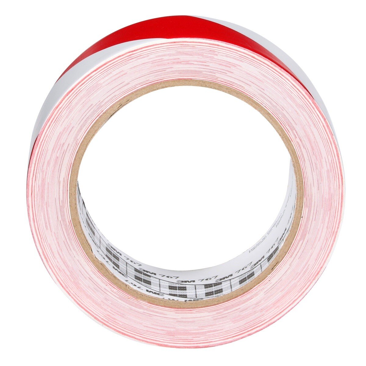 3M Safety Stripe Vinyl Tape, Red White, 2 in x 36 yd, 5 mil (767) (7010375766) (12 Pack) - 7