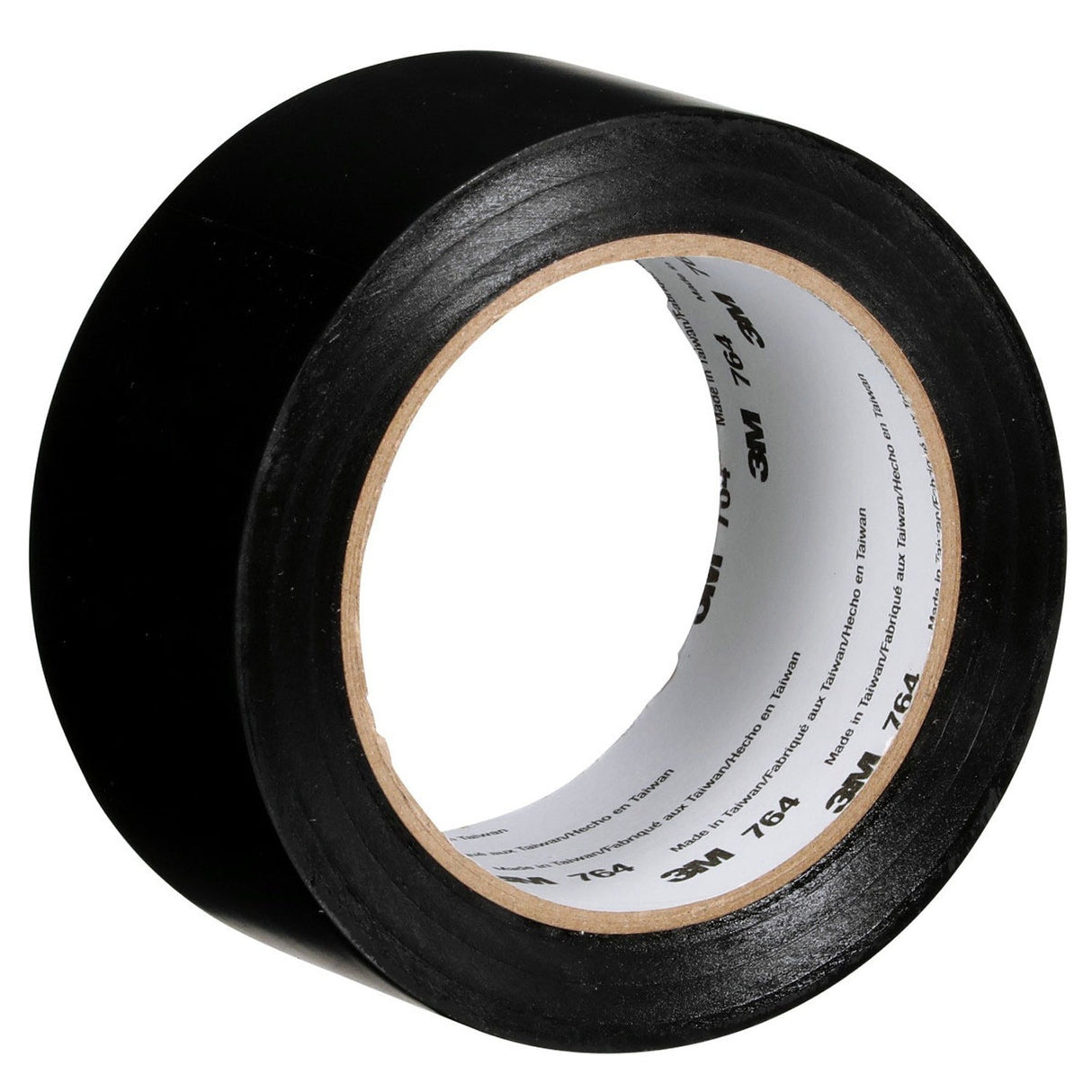 3M 764 Black General Purpose Vinyl Tape, 3 in x 36 yd, 5 mil (7010376163) (540Pack) - 2