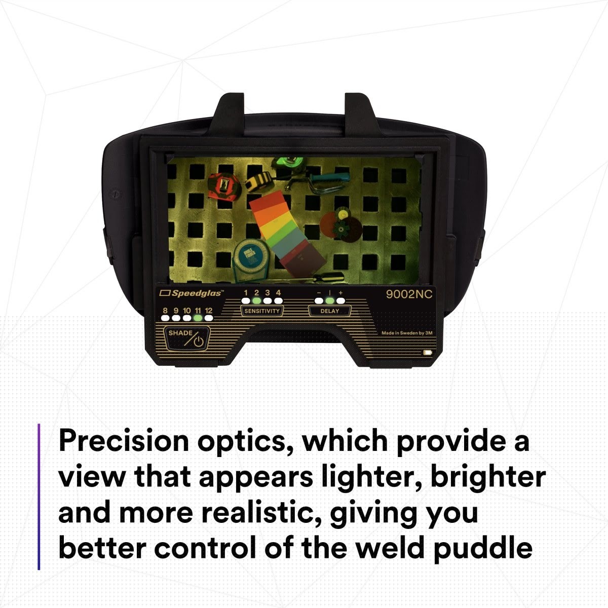 3M 04-0000-21NC Speedglas Welding Filter 9002NC Auto Darkening Lens, Shade 8-12, Black, 2-3/32 in x 4-3/16 in (7010386299) - 6
