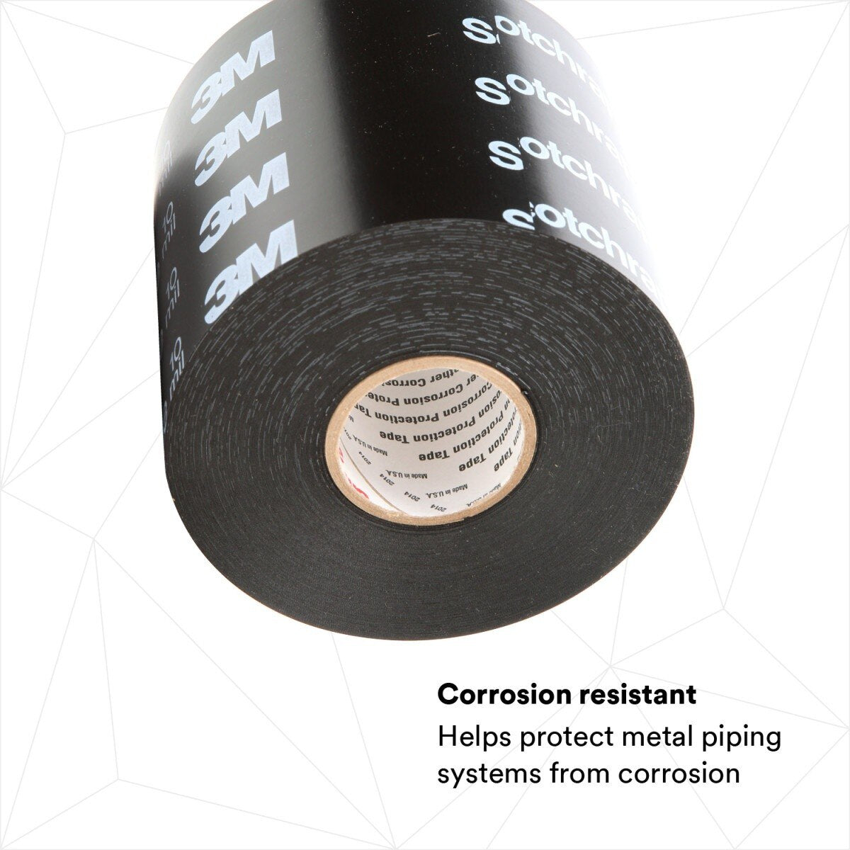 3M 50P-4X100FT-K Vinyl Corrosion Protection Tape 50, Printed, Black, 4 in x 100 ft (7010397563) (12 Pack) - 6