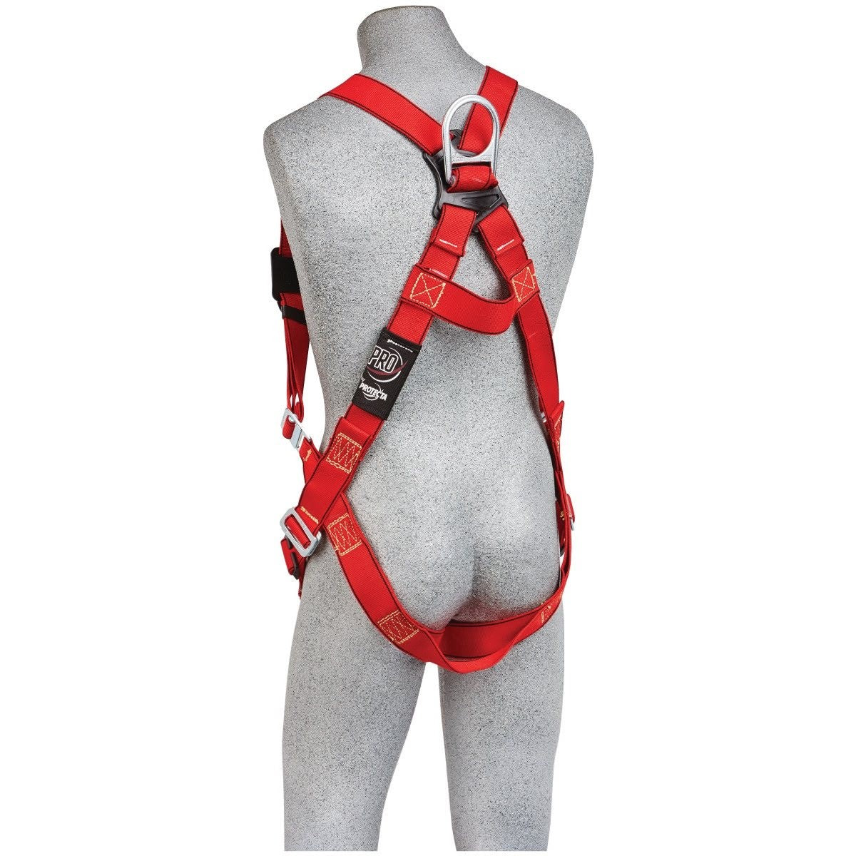 3M 1191379 PROTECTA Hot Work Vest Style Welders Full Body Harness, Back D-Ring, Pass Thru Legs, 420 lb, Medium/Large, Red (7012816878) - 2