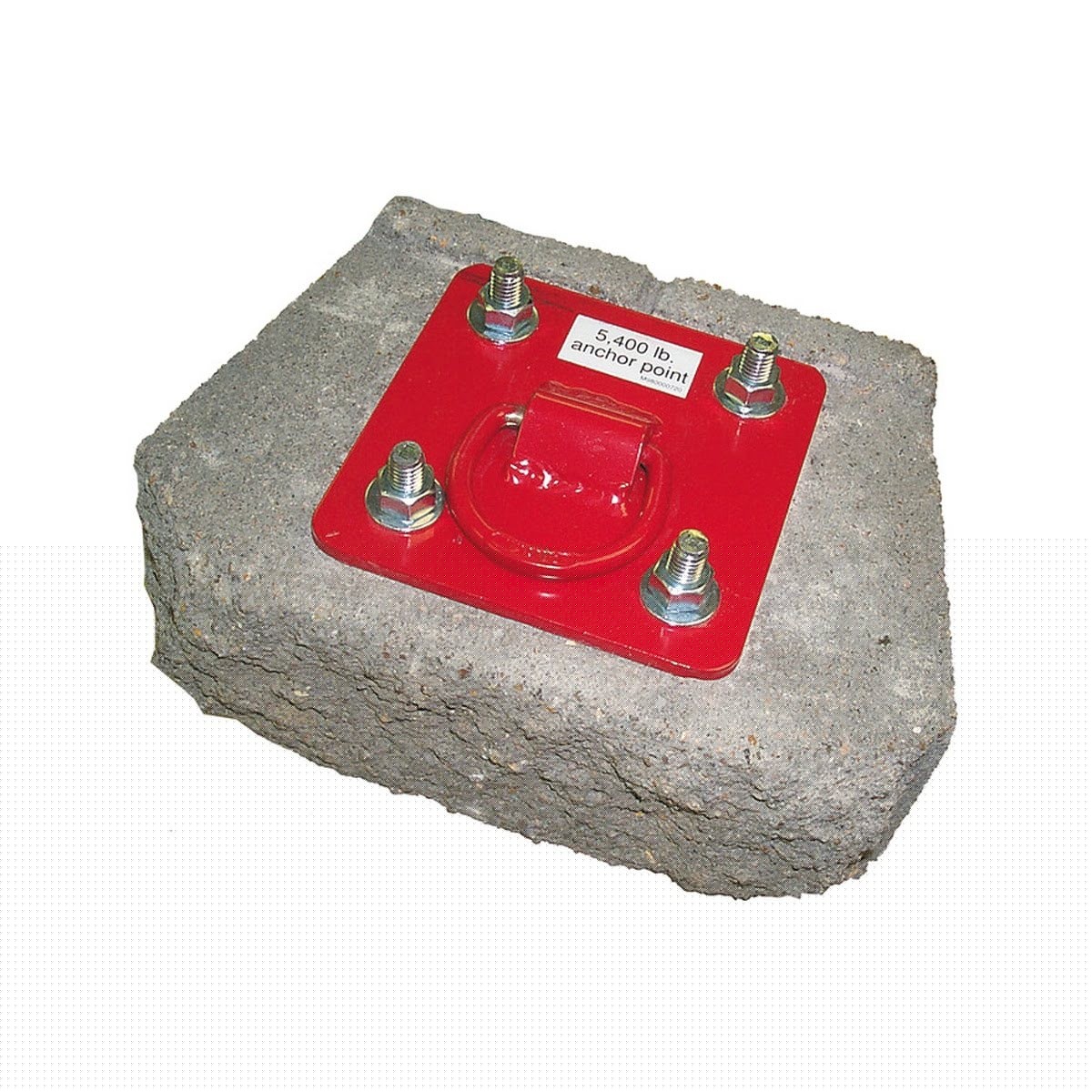 3M AJ720A PROTECTA Concrete D-Ring Plate Anchor with Fastener Kit, Red, 6 in x 6 in x 1/2 in (7012822279)