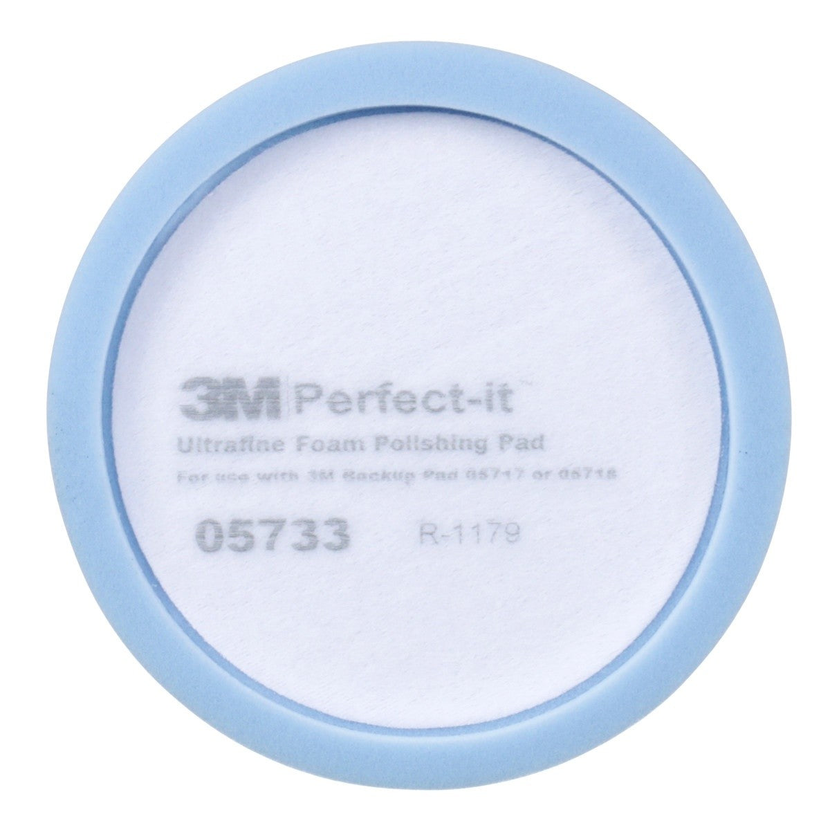 3M Perfect It Hookit Ultrafine Foam Polishing Pad, Waffle Face, Blue, 8 in (05733) (7100003841) (6 Pack) - 4