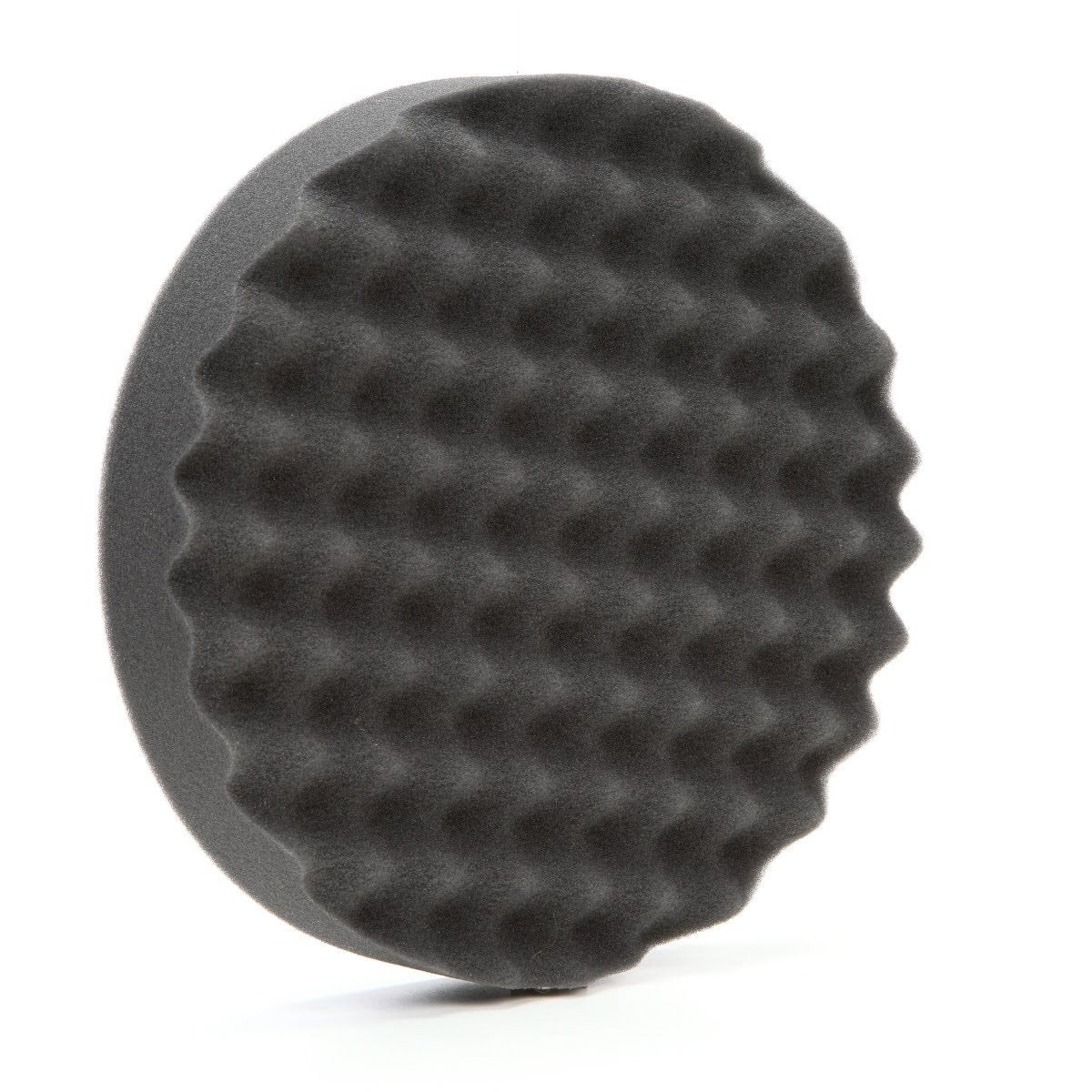 3M 05738 Hookit Foam Polishing Pad, Single Sided, Black, Waffle Face, Hook and Loop, 8 in (7100003842) (6 Pack) - 3