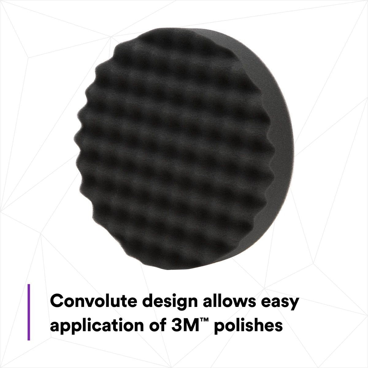 3M 05738 Hookit Foam Polishing Pad, Single Sided, Black, Waffle Face, Hook and Loop, 8 in (7100003842) (6 Pack) - 5