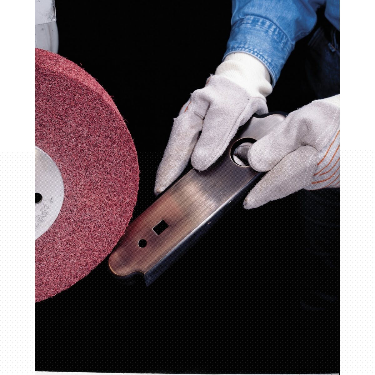 3M MF-WL Scotch-Brite Metal Finishing Convolute Wheel, 5A Medium, Aluminum Oxide, Maroon, 6 in x 1 in x 1 in (7100003943) (3 Pack) - 2