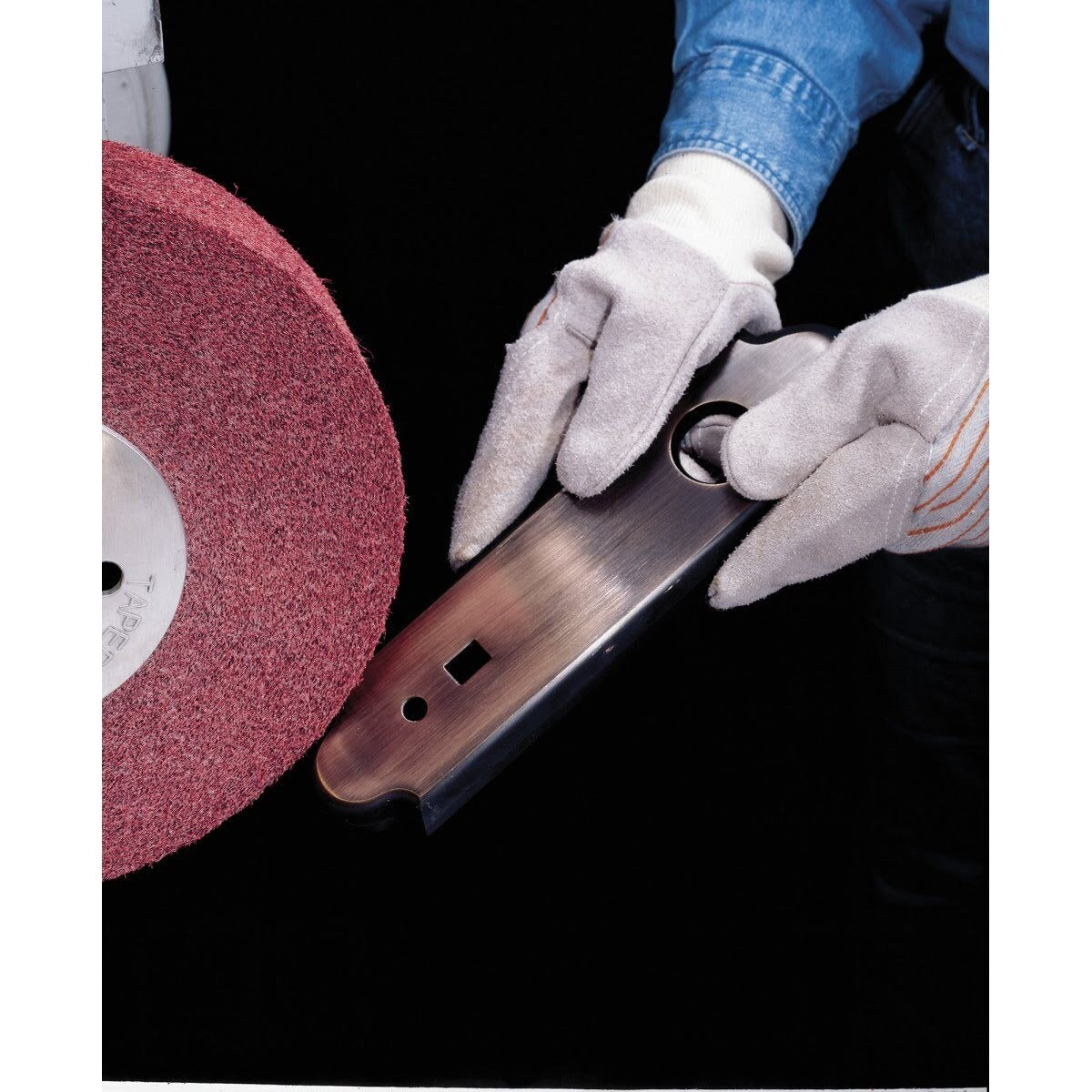 3M MF-WL Scotch-Brite Metal Finishing Convolute Wheel, 5A Medium, Aluminum Oxide, Maroon, 6 in x 1 in x 1 in (7100003943) (3 Pack) - 2