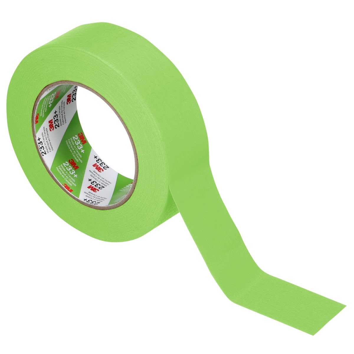 3M 233+ 26338 Scotch Performance Green Masking Tape, Crepe Paper, Rubber Adhesive, Green, 36 mm x 55 m (7100007214) (16 Pack)