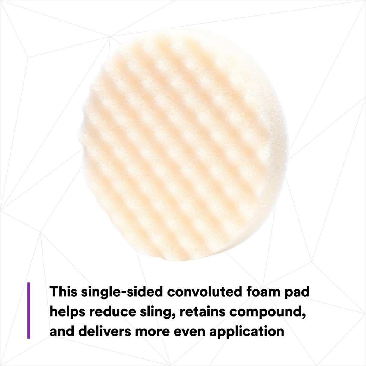 3M Perfect-It Hookit Foam Compounding Pad, Hook and Loop, Waffle, White, 8 in (05737) (7100008771) (6 Pack) - 6