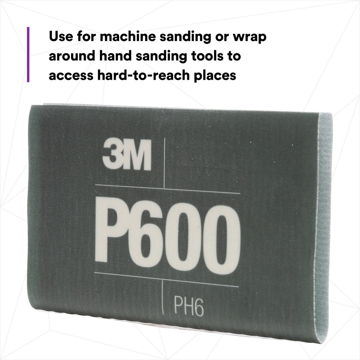 3M 270J 34339 Hookit Flexible Abrasive Sheet, P600, 5.5 in x 6.8 in (7100010566) (125 Pack) - 9