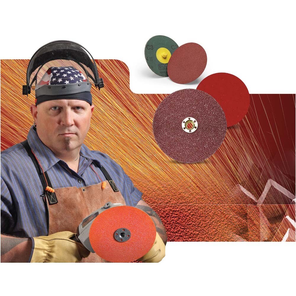 3M 7100011522 Cubitron II Fibre Disc 987C 36+ 5 in x 7/8 in Die 500P (25 Pack) - 3