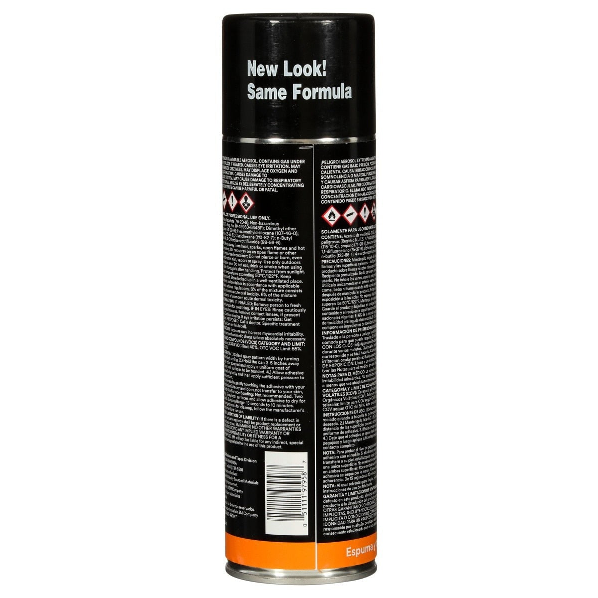 3M 74 Foam Fast CA Spray Adhesive, Low VOC <25%, Orange, 24 fl oz (Net Wt 19 oz) (74) (7100014104) (12 Pack) - 3