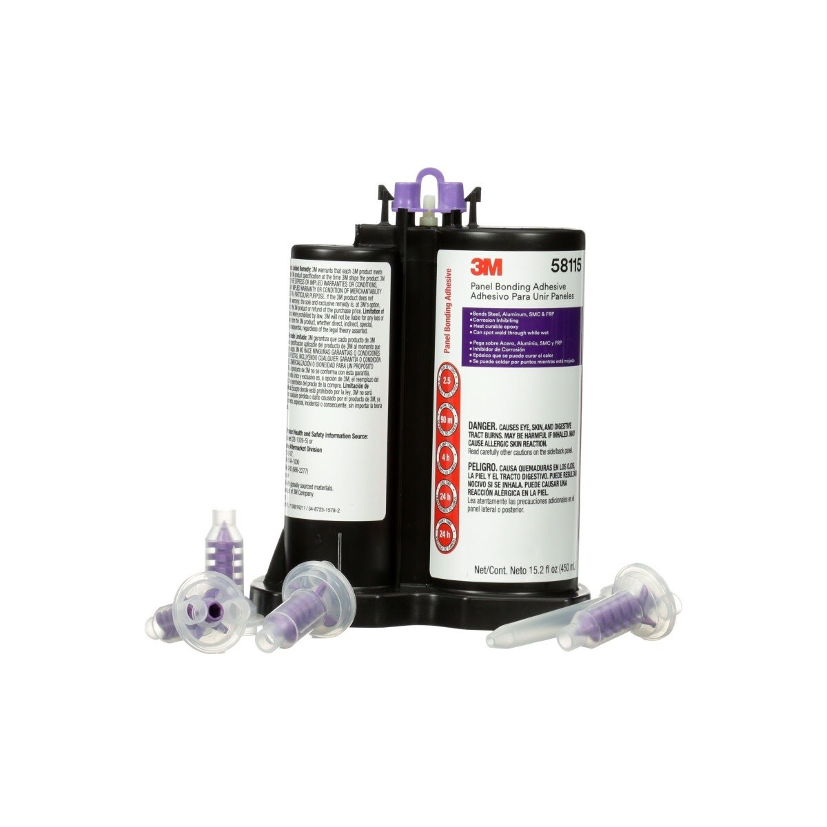 3M 58115 Panel Bonding Adhesive, 450 mL DMS Cartridge (7100016211) (4 Pack)