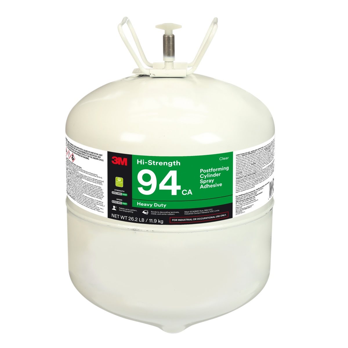 3M 94 ET Hi-Strength Postforming Cylinder Spray Adhesive, Red, Large, Net Wt 26.2 lb (7100018953)