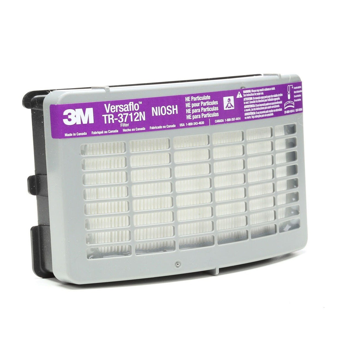 3M 56313 TR-3712N-5 Versaflo HE Particulate Filter for TR-300 Series PAPR, Gray (7100018971) - 2