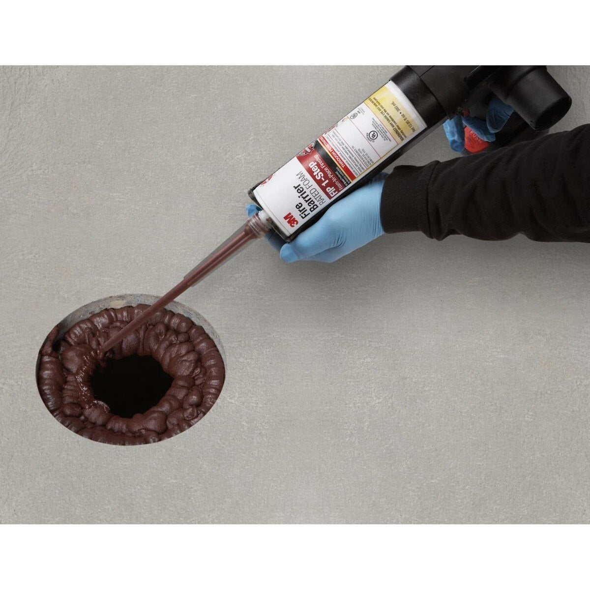 3M 7100020738 Fire Barrier Rated Foam FIP 1-Step Maroon 12.85 fl oz Cartridge (1 Pack) - 2