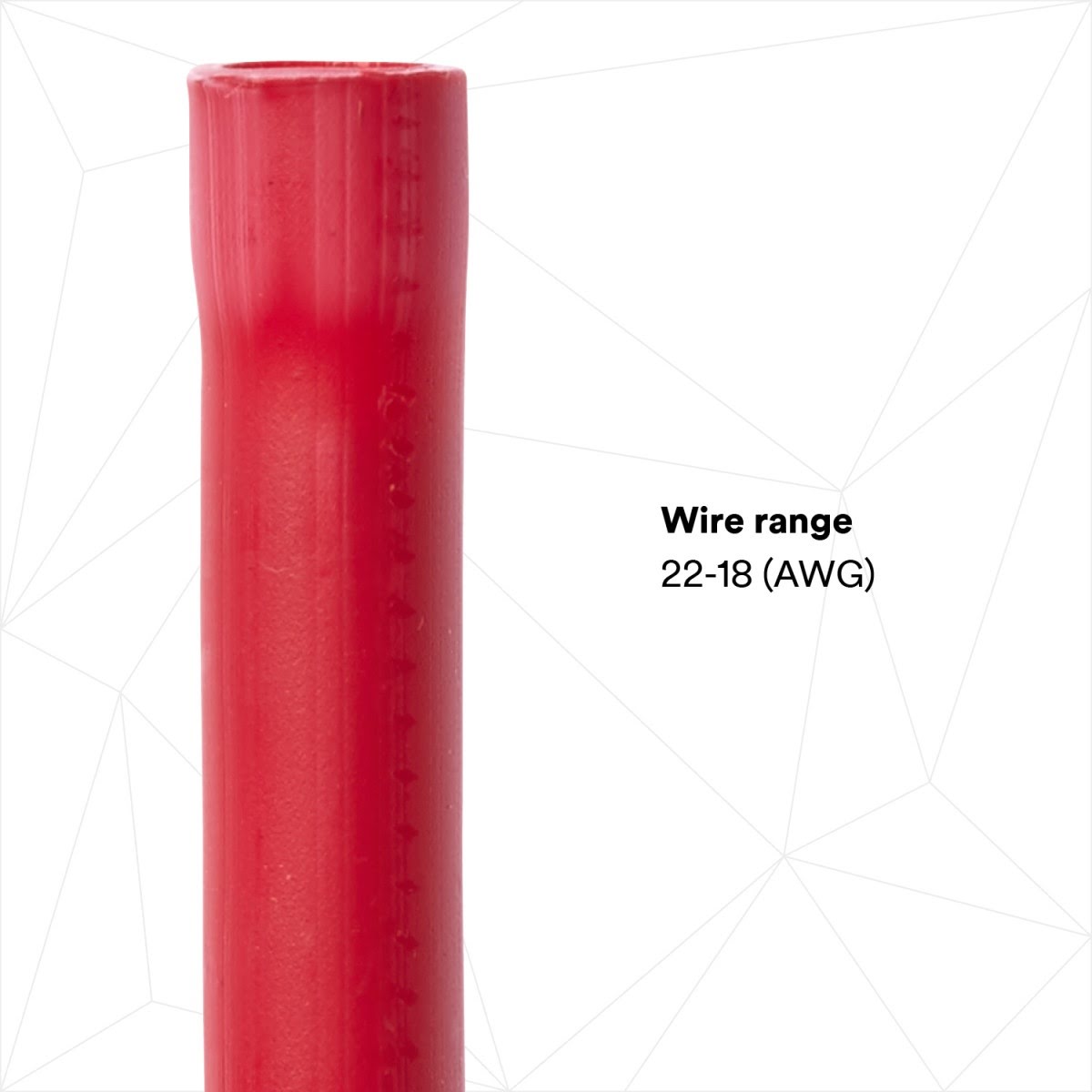 3M MVU18BCX Butt Connector, Vinyl Insulated, Red, 22-18 AWG, 1 in (7100021008) (500 Pack) - 4