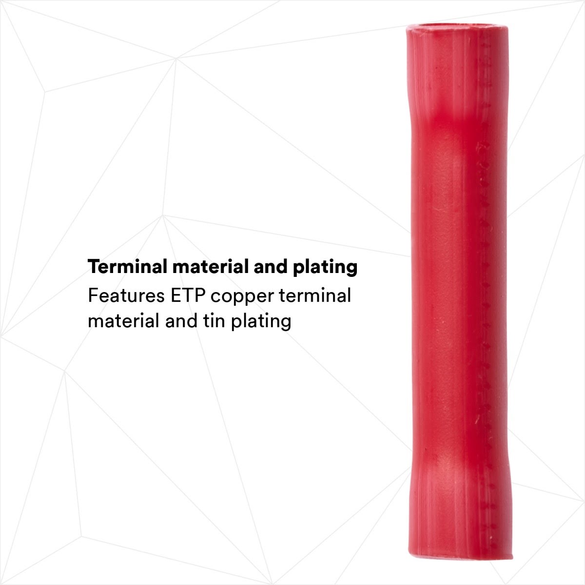 3M MVU18BCX Butt Connector, Vinyl Insulated, Red, 22-18 AWG, 1 in (7100021008) (500 Pack) - 6