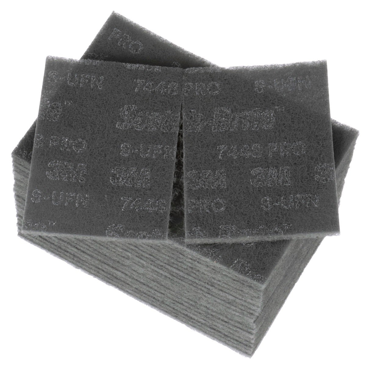 3M PO-HP 7448 Scotch-Brite Hand Pad, SiC Ultra Fine, Gray, 6 in x 9 in (7100023340) (20 Pack) - 2