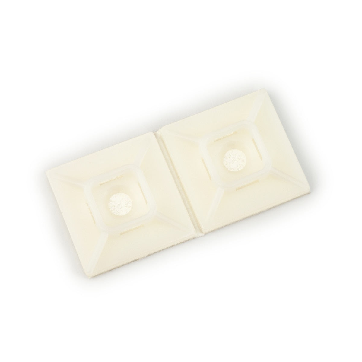 3M CTB1X1NTA-C Cable Tie Mounting Base, 4-Way Adhesive Mount, Beige, Nylon (7100024765) (500 Pack)