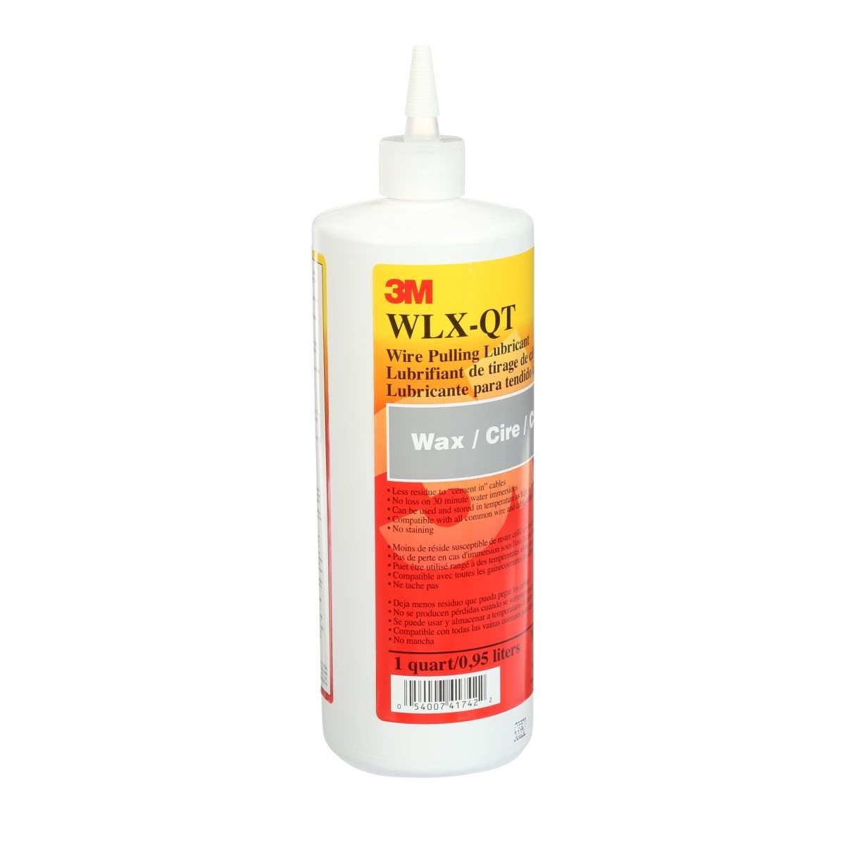 3M Wire Pulling Lubricant Wax, Gray, 1 Quart Canister (WLX-QT) (7100026918) (12 Pack) - 5