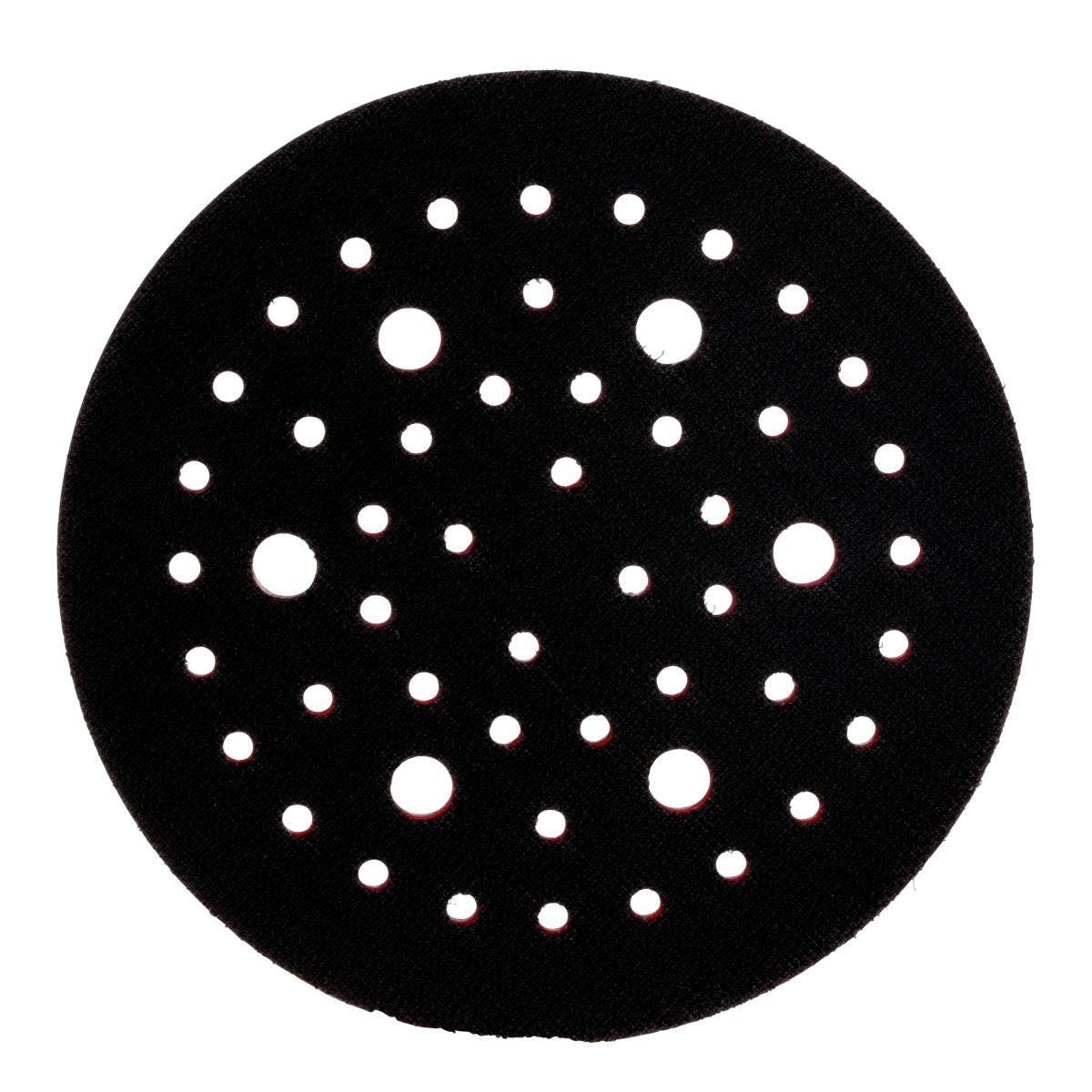 3M Xtract Hookit Low Profile Back-up Pad, 52 Holes, Red, 6 in, 5/16-24 External (20356) (7100027464) (10 Pack) - 4
