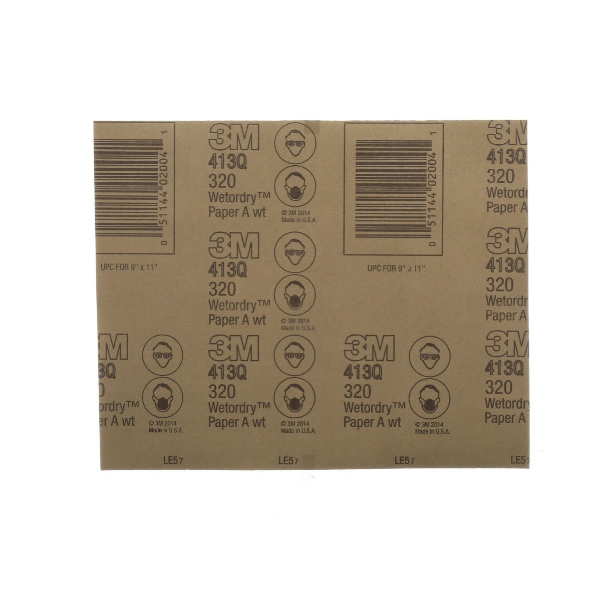 3M 431Q Wetordry Abrasive Sheet, 10713, 400, 3 2/3 in x 9 in (7100032536) (1000 Pack) - 2