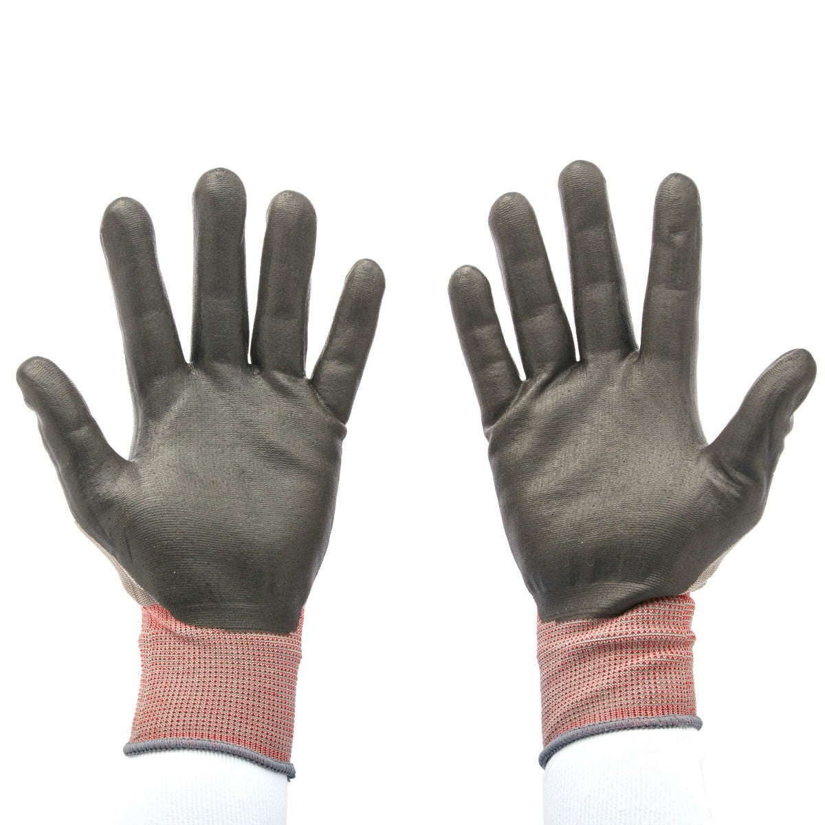 3M CGL-GU General Use Work Glove, Nitrile Palm Coating, Washable, Knit Wrist Cuff, Gray, Large (7100034911) (1 Pair) (6 Pack) - 4