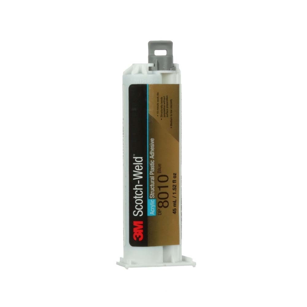 3M 8010 Scotch-Weld Structural Plastic Adhesive DP Blue for Plastic to Metal Bonding (45 mL Duo-Pak) (7100036717) (12 Pack)