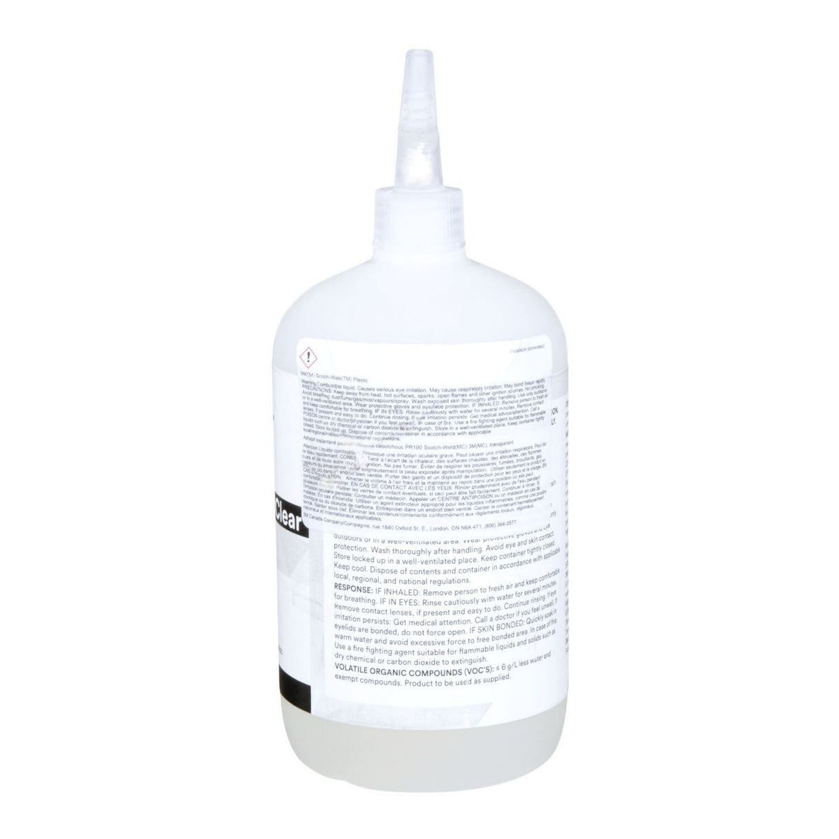 3M PR100 Plastic and Rubber Instant Adhesive, Clear, Low Viscosity, 500 g 1.10 lb Bottle, 1 Bottle/Case (7100039200) - 4