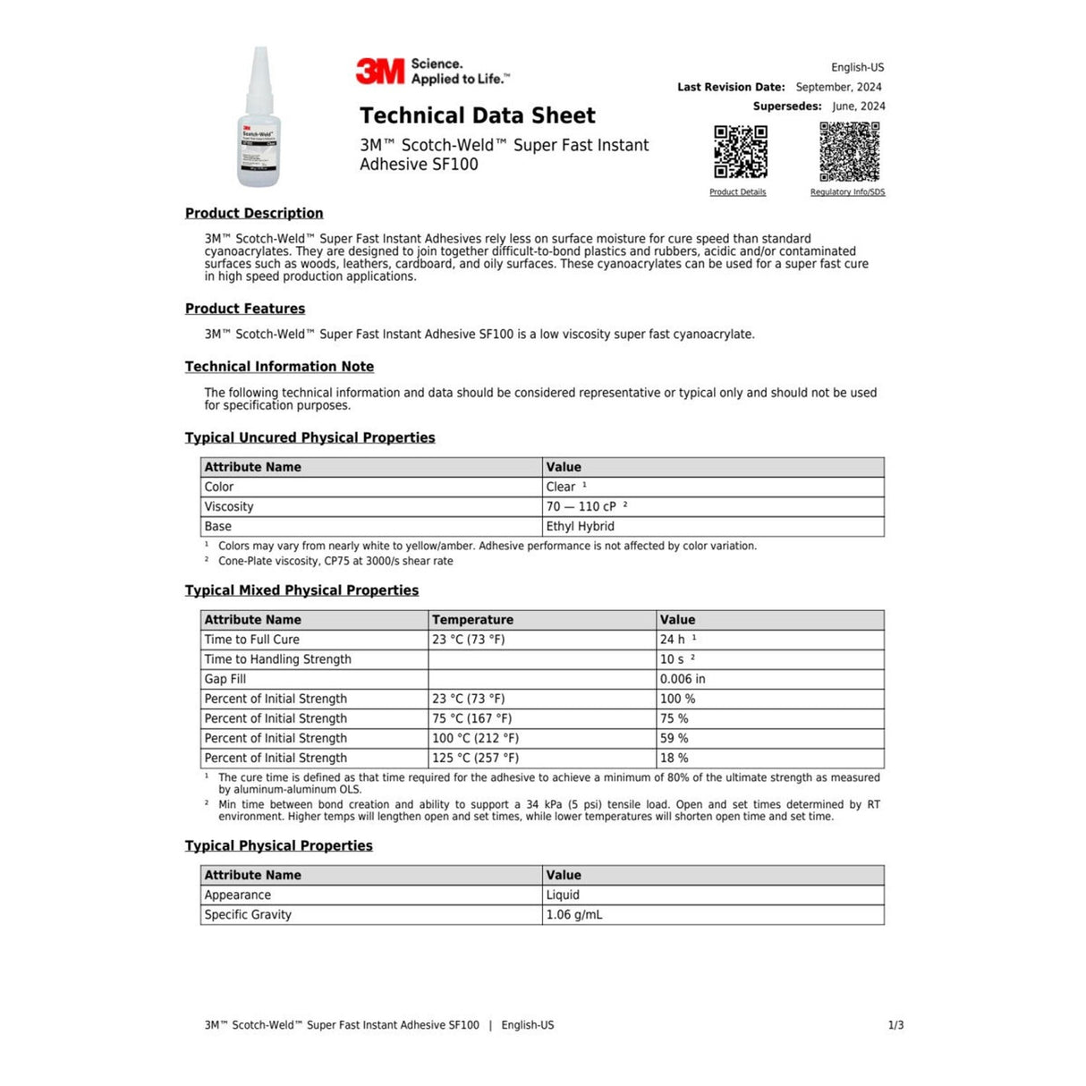 3M SF100 Scotch-Weld Super Fast Instant Adhesive, Clear, 20 g Bottle (7100039206) (10 Pack) - 2