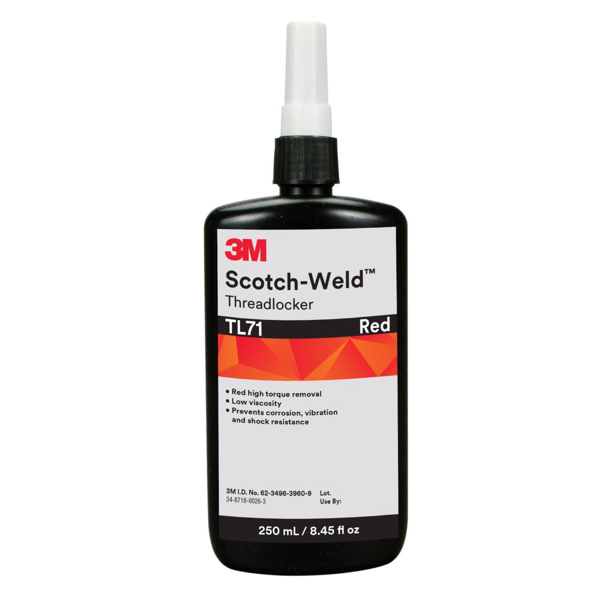 3M Scotch-Weld Threadlocker Red 250 mL Bottle (TL71) (7100039230) (2 Pack)