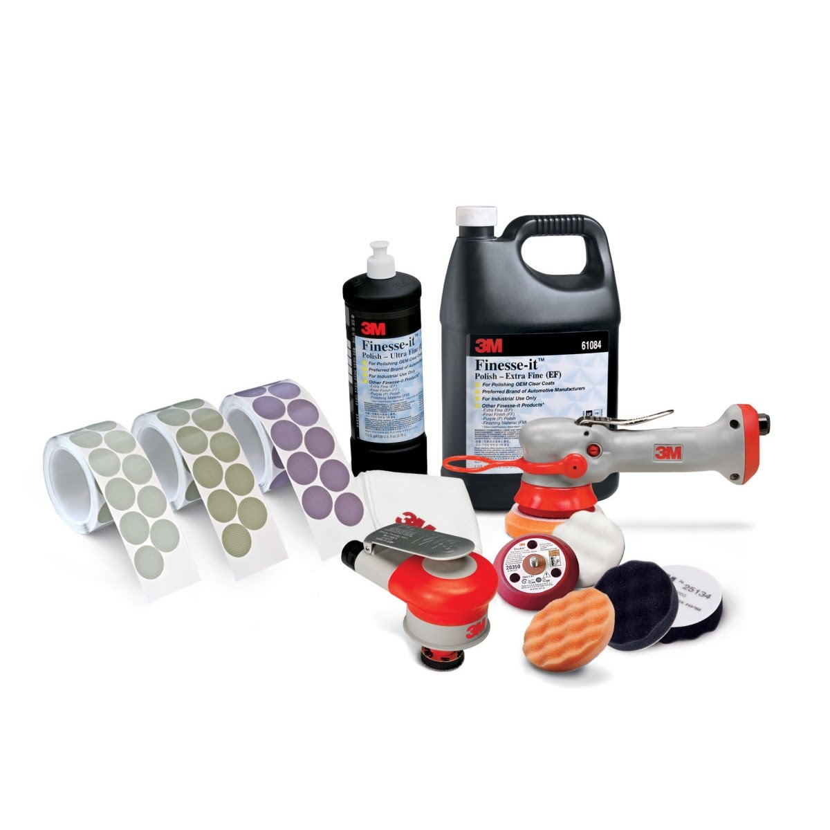 3M 20244 Stikit Mini Random Orbital Nib Sander, Pneumatic Palm Sander, Automotive Paint Repair, 1-1/4 in, 3/16 in Orbit (7100040572) - 4